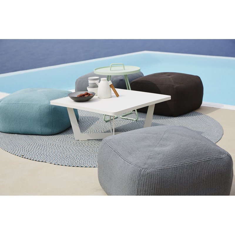 Divine Outdoor Pouf, Gray