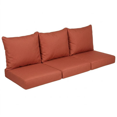 Sunbrella Outdoor Solid Deep Seating Sofa Pillow and Cushion Set