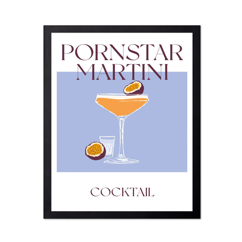 Pornstar Martini Cocktail, Unframed, Poster, 12"H x 16"W