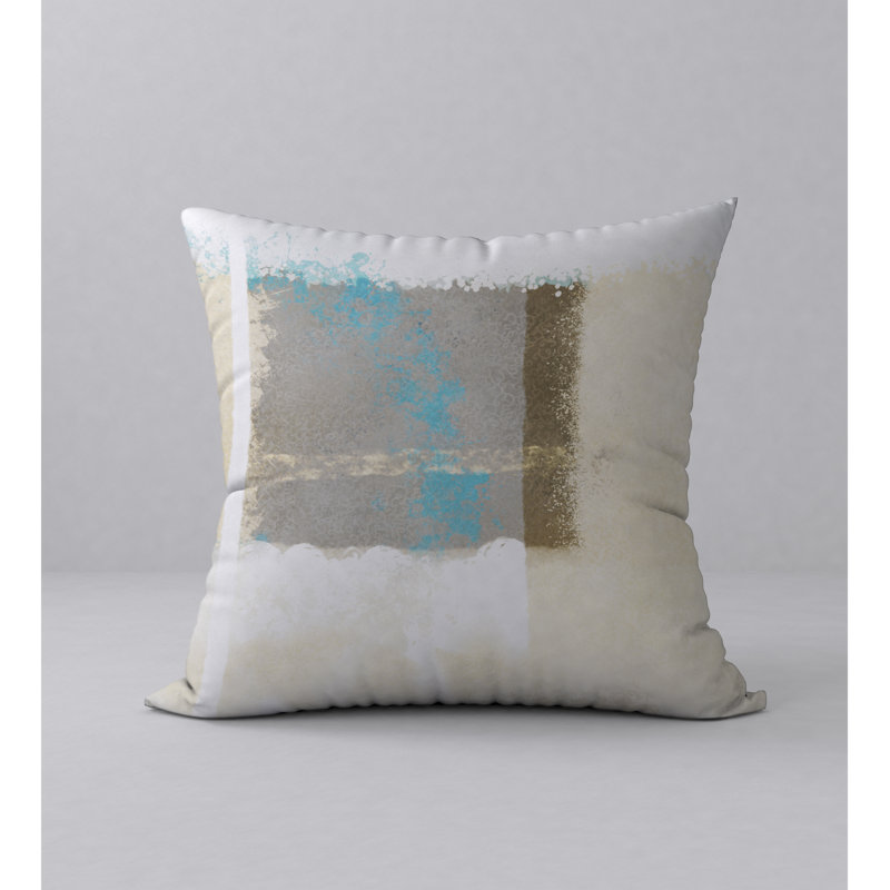 Abstract Throw Pillow, 18" H x 18" W