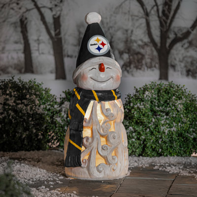 Pittsburgh Steelers Snowman LED Statuary, 26"