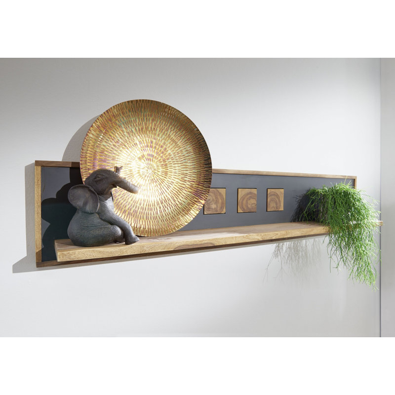 Turin Sheesham Solid Wood Accent Shelf, 30cm H x 178cm W x 22cm D