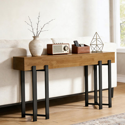 Table de vestibule, console rustique, table de couloir, table de canapé, étagère de présentation