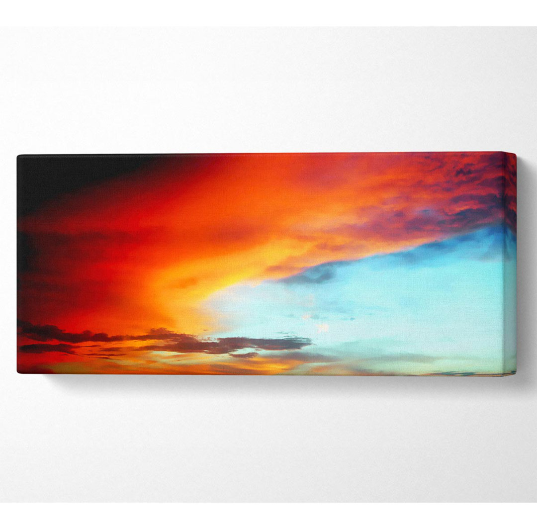 Atemberaubende Rote Wolkenformation - Kunstdrucke auf Leinwand - Wrapped Canvas