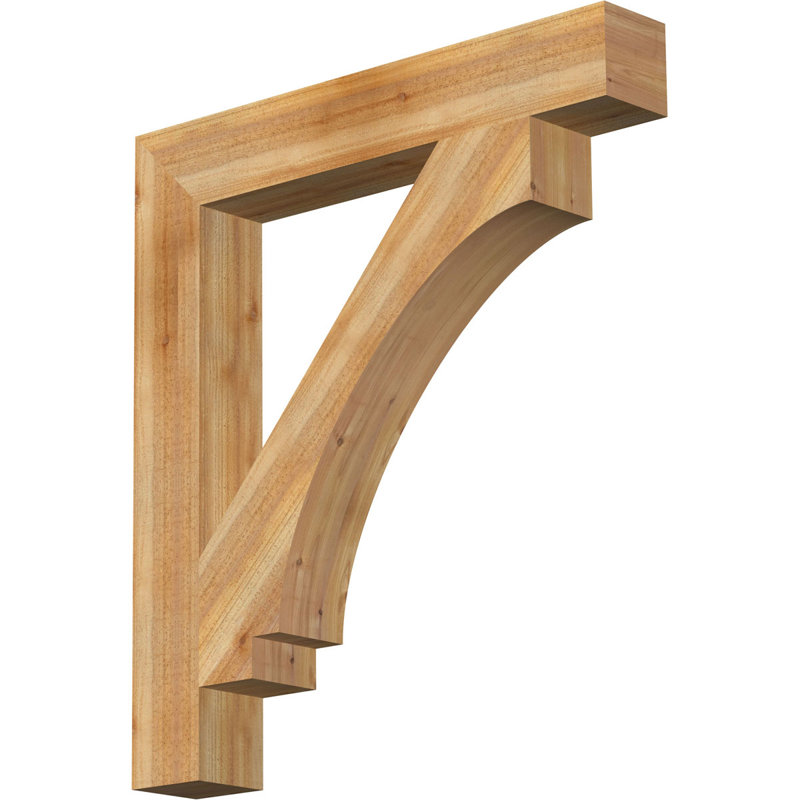 Support en bois / corbeau H 6 po x P 40 po, Cèdre rouge, H 44 po x l 6 po x P 40 po