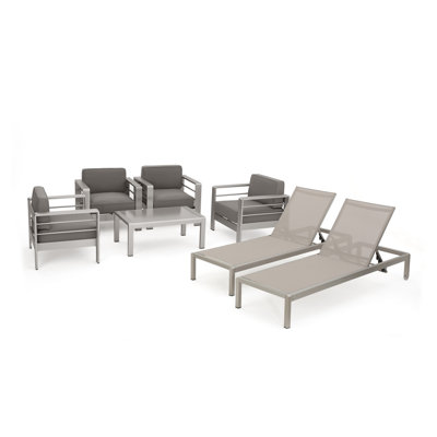 Caggiano 6 - Person Patio Conversation Set with Cushions