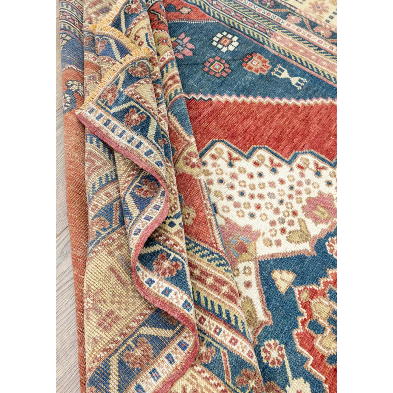 Tapis en laine à motif anatolien traditionnel Hevi