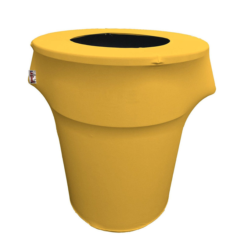 Housse pour poubelle extensible en élasthanne, Jaune