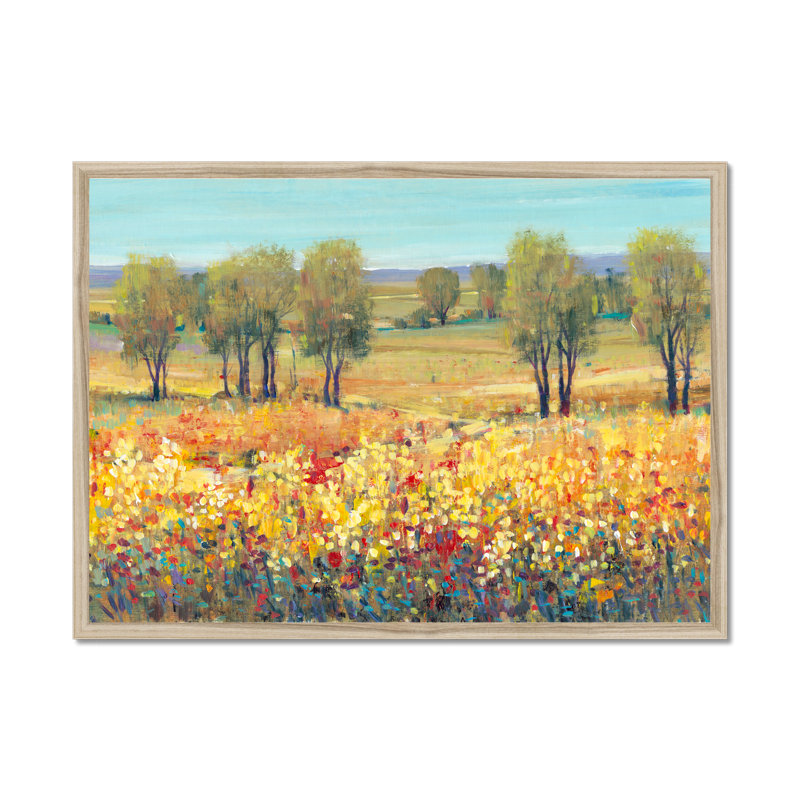 Golden Fields I by Timothy O' Toole - Painting, Natural Wood Framed Paper Print, 55cm H x 80cm W