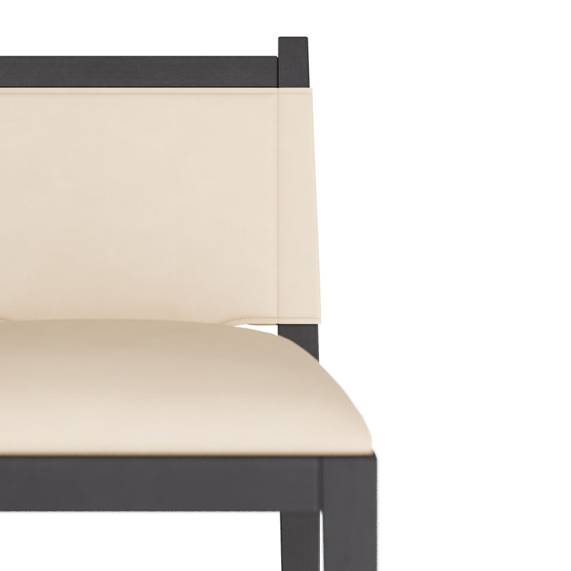 Burdock Bar Stool, Vanilla Leather, Bar Stool (32” Seat Height)