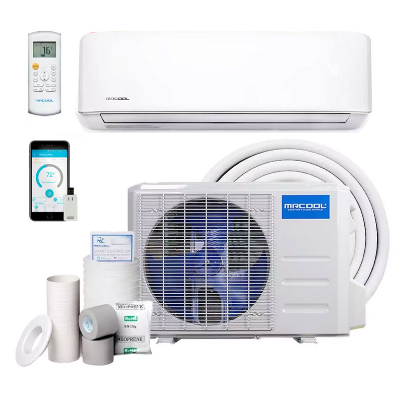 MRCOOL Advantage 9,000 BTU Ductless Inverter Wall Mount Heat Pump System, White