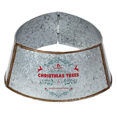 Solid Color Galvanized Steel Tree Collar