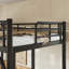 Lit mezzanine en métal avec échelle facile à monter et garde-corps pour économiser de l'espace et de la sécurité, parfait pour les enfants et les adolescents-130204914-130204915