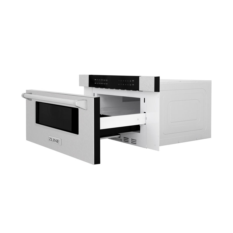 ZLINE Autograph 30 in. Microwave Drawer, Satin Stainless Steel, Stainless Steel