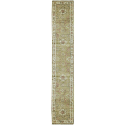 One-of-a-Kind 2'8" X 17'10" Before 1900 Runner Wool Area Rug in Yellow