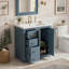 Meuble-lavabo de 76 cm avec lavabo en céramique, structure en bois, 3 tiroirs et portes à fermeture douce pour un rangement durable-1847907234-1847907260