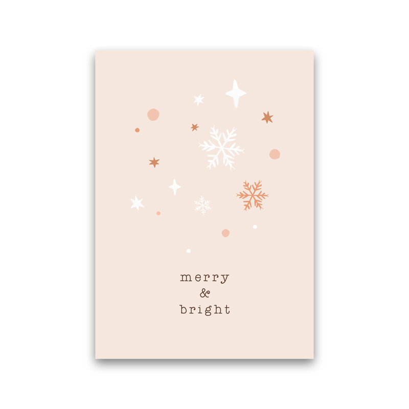 Merry & Bright - Print, No Framed, 84cm H x 60cm W x 1cm D