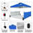 10 Ft. W x 10 Ft. D Steel Pop Up Instant Canopy Tent with 2 Half Sidewalls-108161939