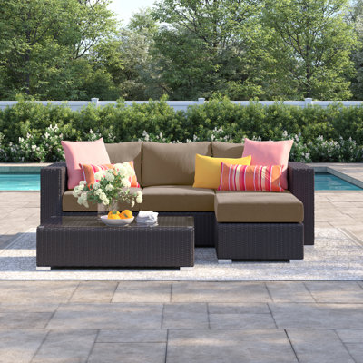 Modway Convene 3 Piece Outdoor Patio Sofa Set by Modway