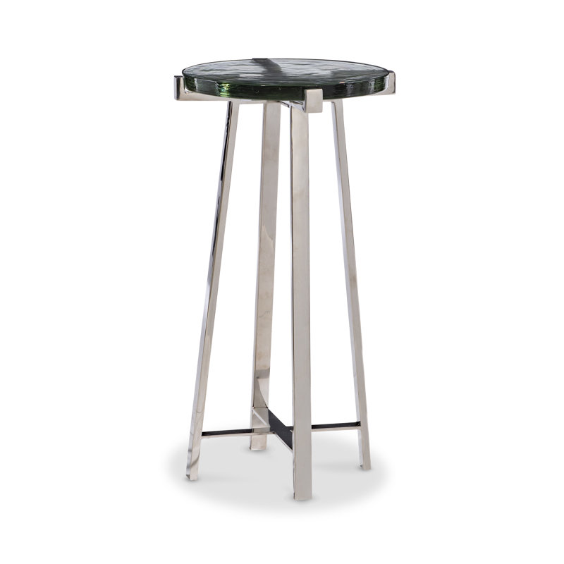 Maitland Smith Glass Top End Table
