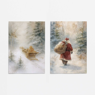 Journey to Christmas Set of 2 Art Prints