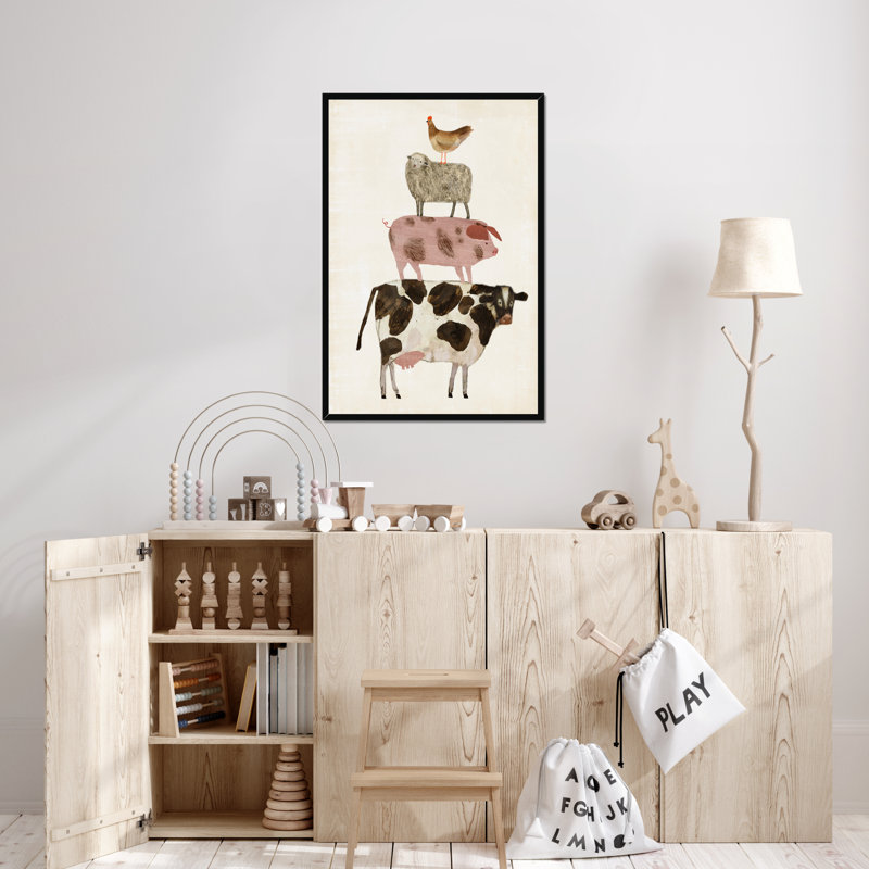 Barnyard Buds IV by Victoria Borges - Wrapped Canvas Painting Print, 80cm H x 55cm W, Black Framed Paper Print
