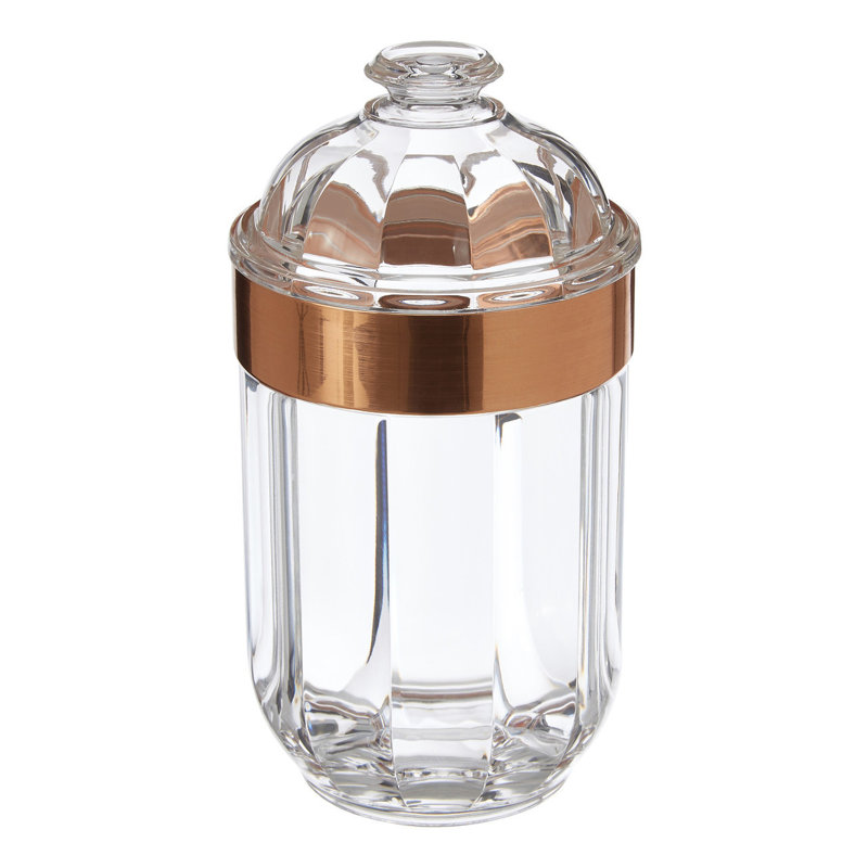Jar, Rose Gold, 18cm H x 10cm W x 10cm D