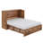 Farmhouse Full Murphy Bed With Charging Station &  Fold Mattress Included, Barnwood-1235392943-1235392928