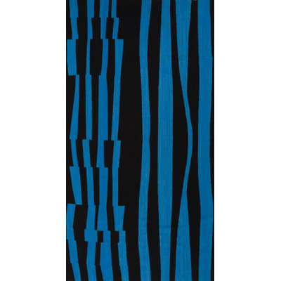 Abstract Area Rug in Black/Blue