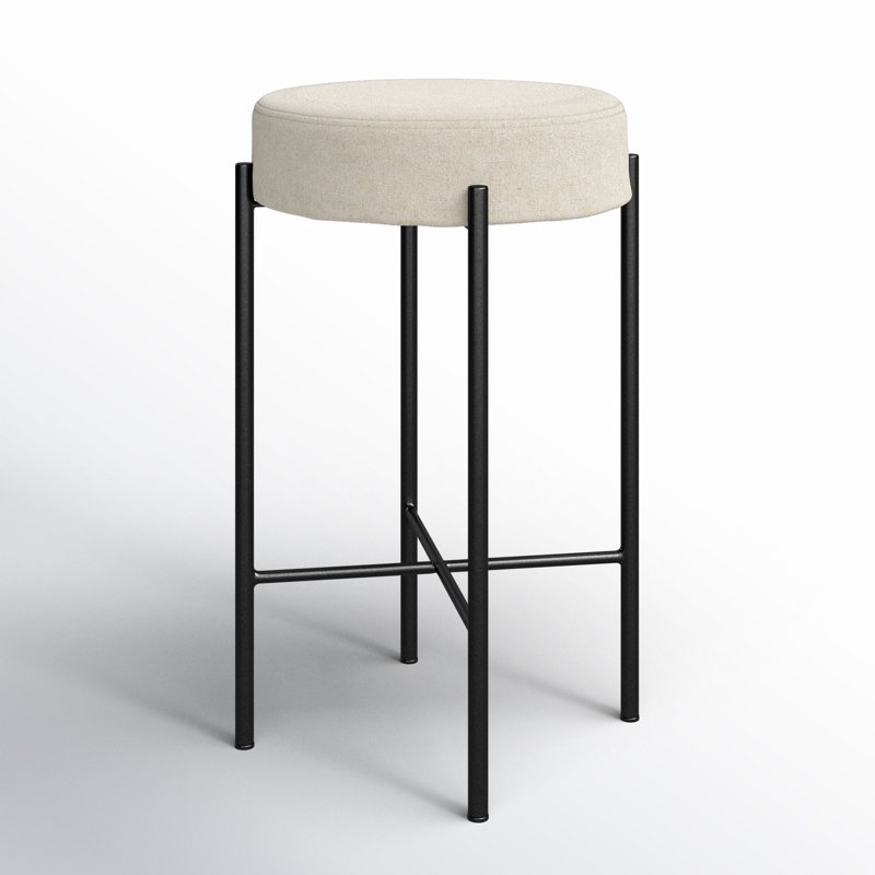 Nocona Bar Stool, Counter Stool (26" Seat Height), Savile Flax - Beige