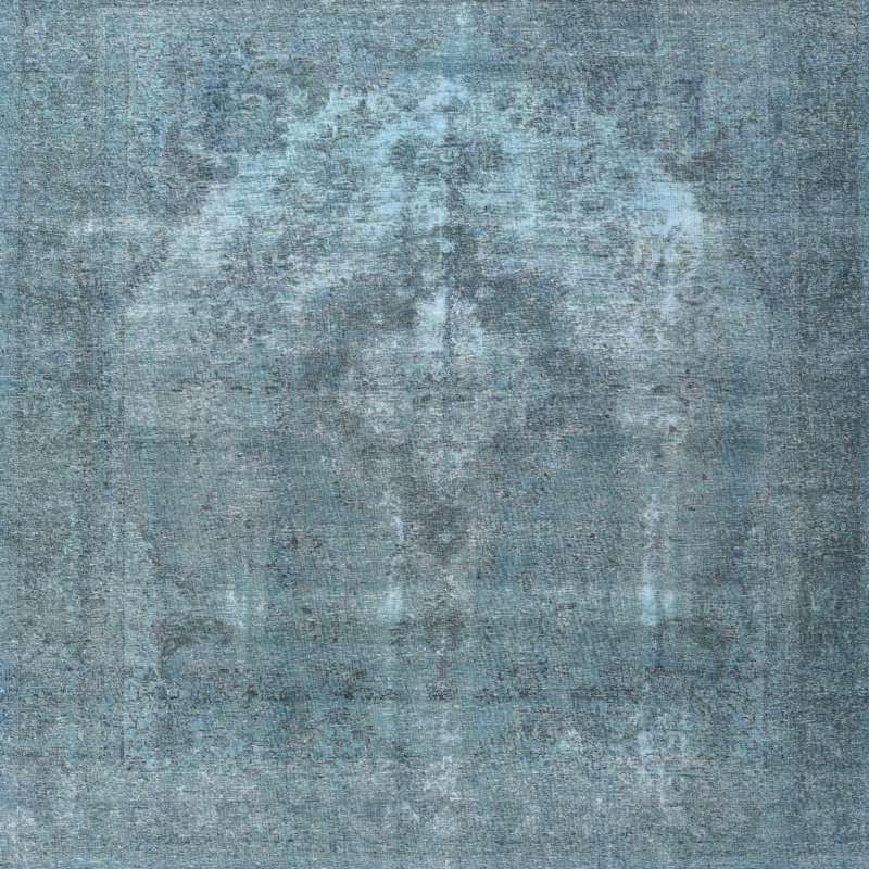 Tapis oriental bleu / gris, Rectangle de 5 pi x 8 pi