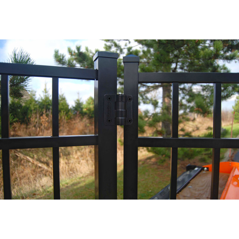 Compact Black Aluminum Butterfly Gate Hinge