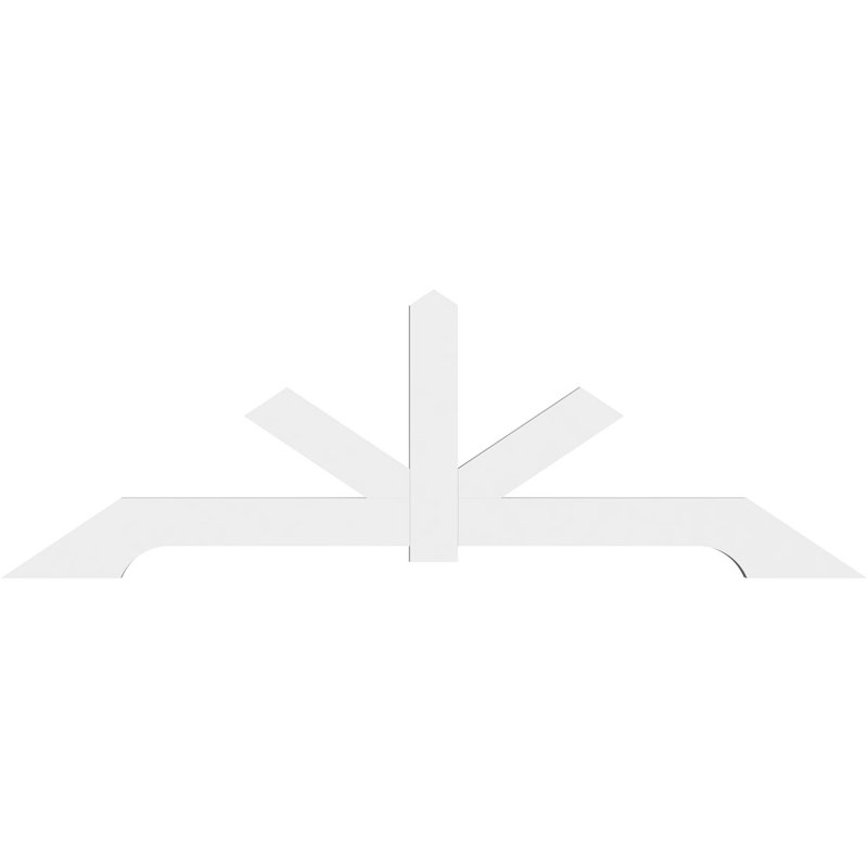 Support de pignon en PVC de qualité architecturale Vanguard, H 24 po x l 72 po (pas: 8/12), P 2 po x F 4 po