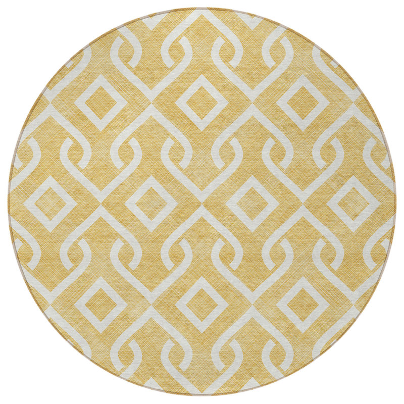 Tapis rond ivoire 8 po