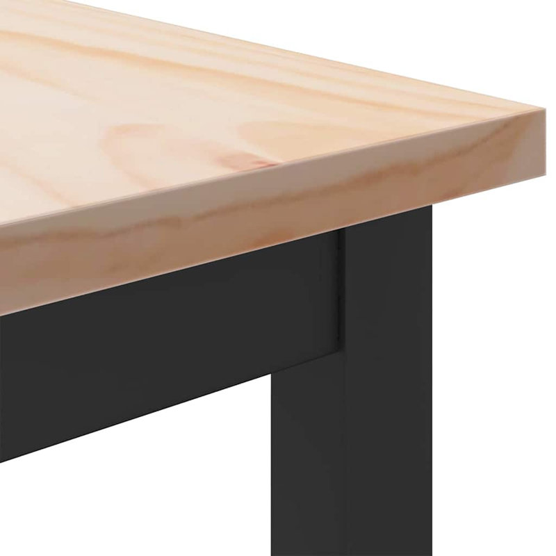 Metal Base Dining Table, Natural