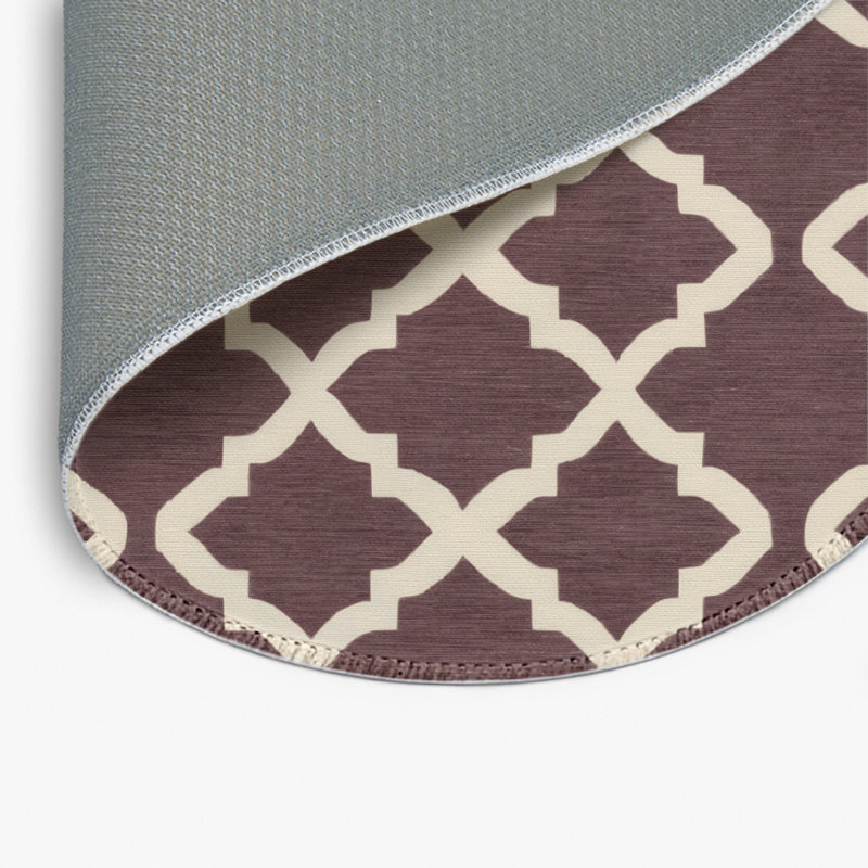 Tapis brun intérieur et extérieur Trellis, Rond 5 pi