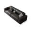 Causeuse-coussin modulable noire en cuir véritable