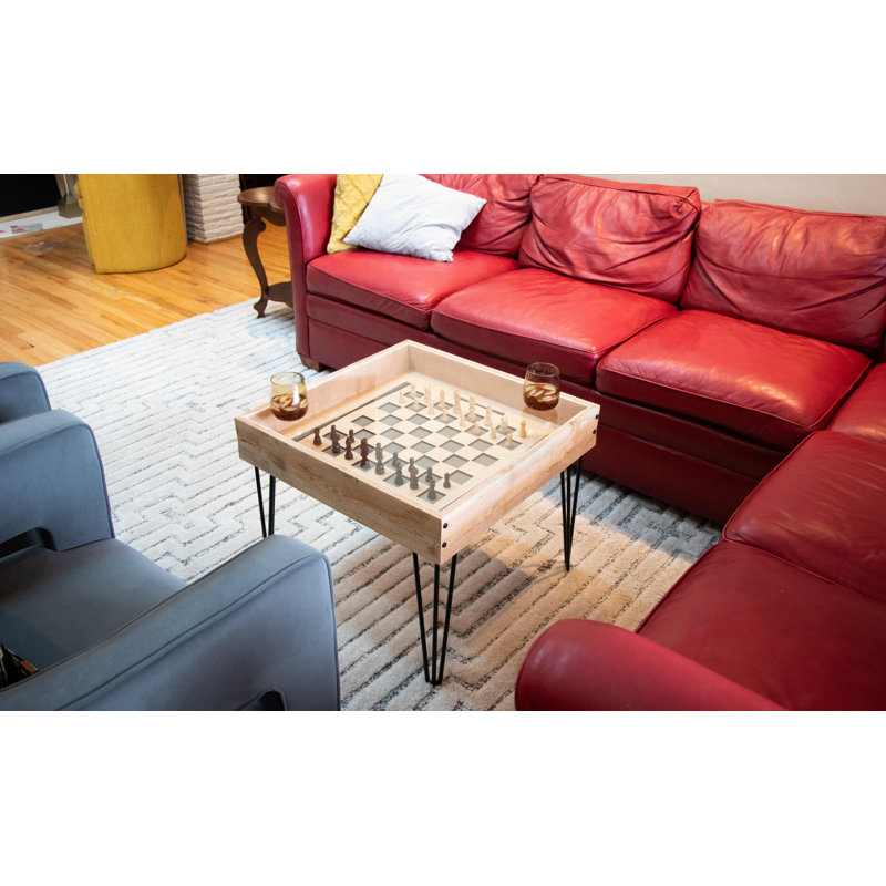 Table d'appoint Chess, Rustique naturel