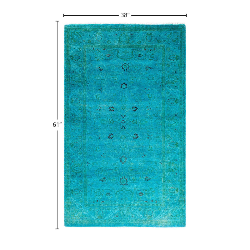 Overyed One-of-a-Kind Rectangle 3'2" X 5'1" Hand Knotted Area Rug