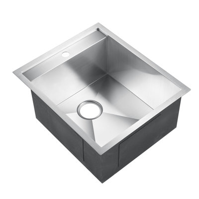Thelma 22.5'' L Single Bowl Stainless Steel Kitchen Sink
