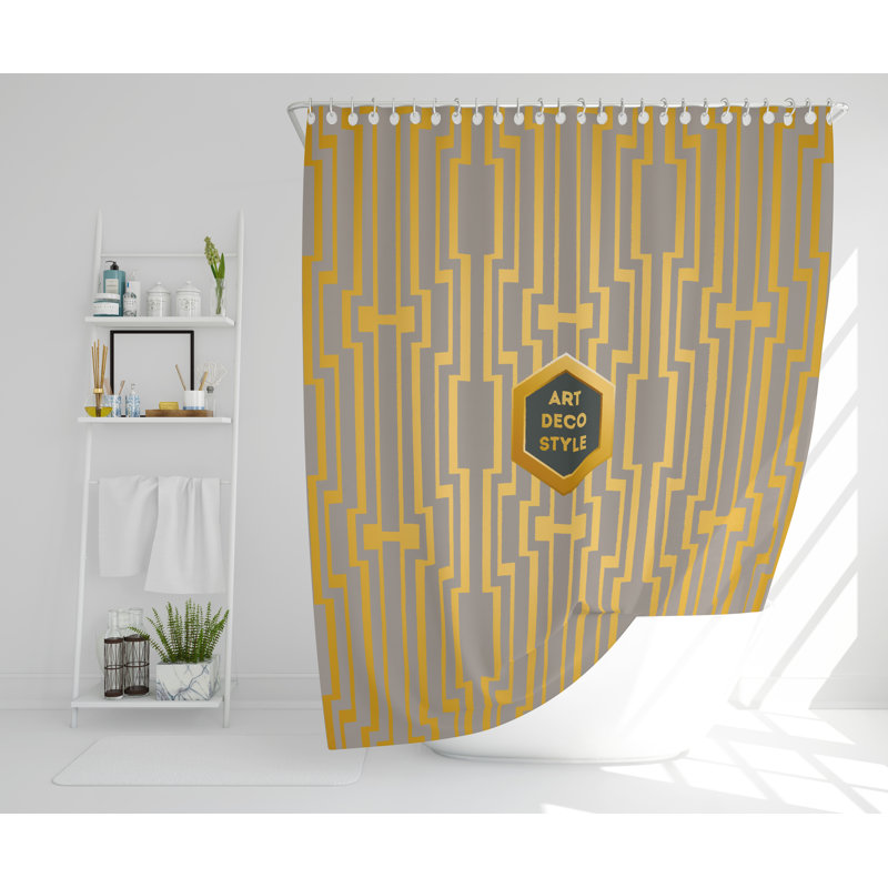 Kanisha Polyester Shower Curtain Set, 177cm H x 177cm W