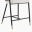Tabouret de comptoir rembourré H 26 po avec structure en métal (ensemble de 2) - Beige-1355281230