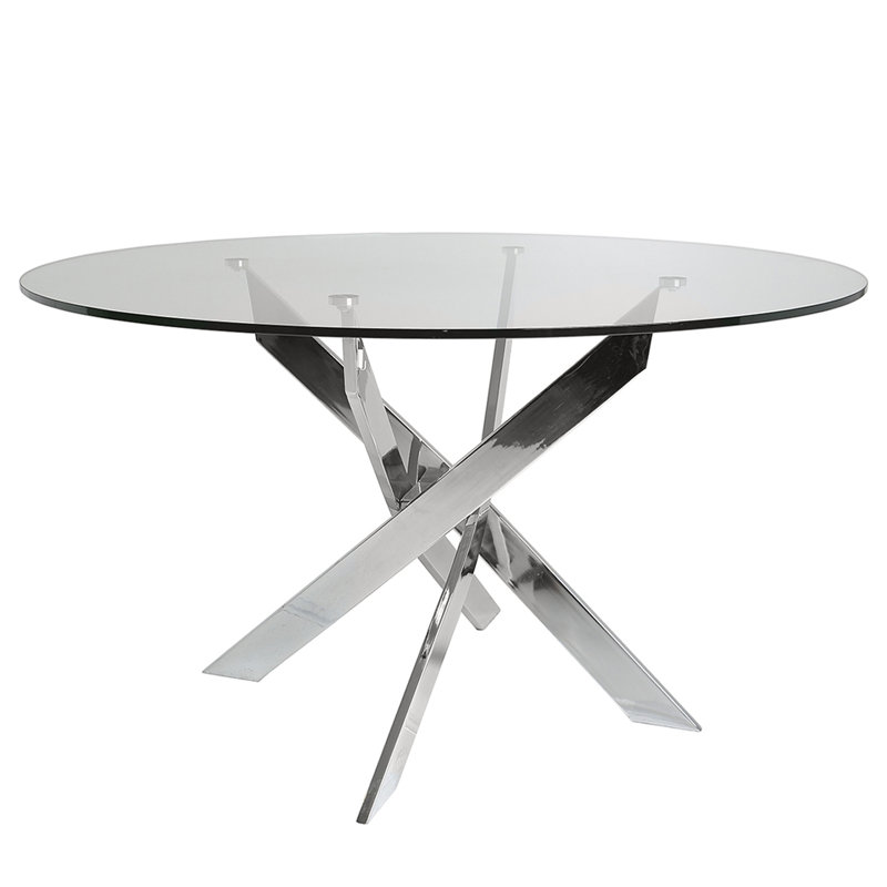 Vecellio Round Glass Top Dining Table