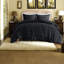 Ensemble de literie en jacquard noir, édredon en polyester, style Cozy
