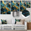 Or et vert topaze agate granit IV - impression abstraite d'art mural en métal-200962538