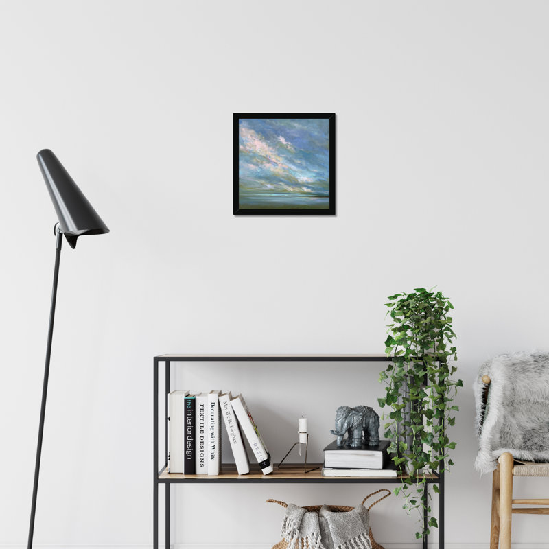 Coastal Sky #3 by Sheila Finch - Painting, Black Framed Paper Print, 34cm H x 34cm W