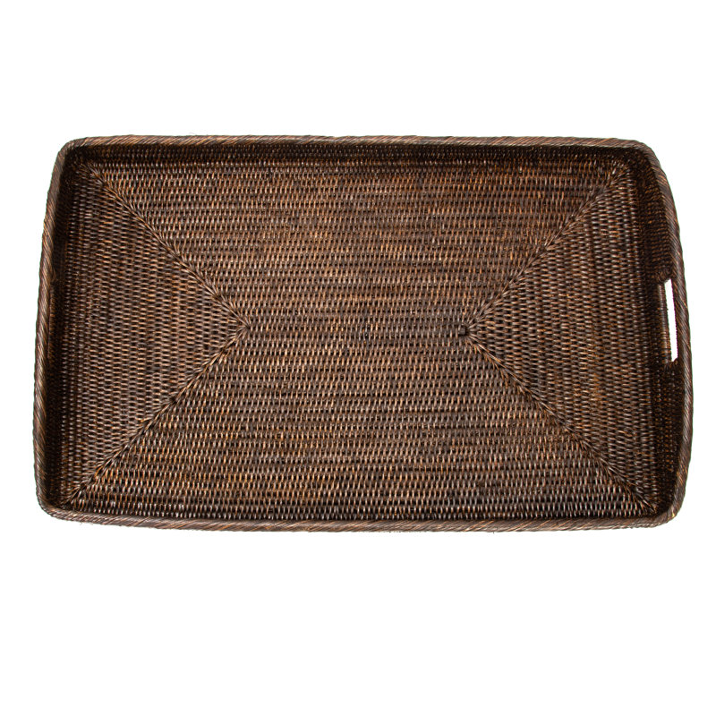 Repose-pieds rectangulaire Ilonka Grayton, Brun miel, H 2 po x l 28 po x P 18 po, Pas de paquet