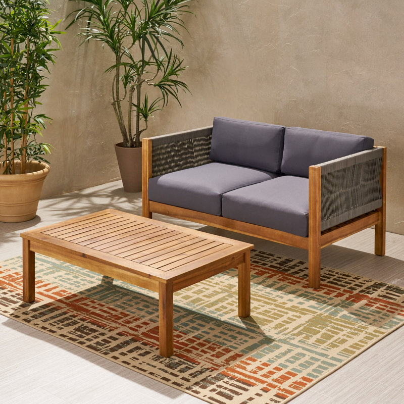 2 - Person Patio Conversation Set with Cushions
