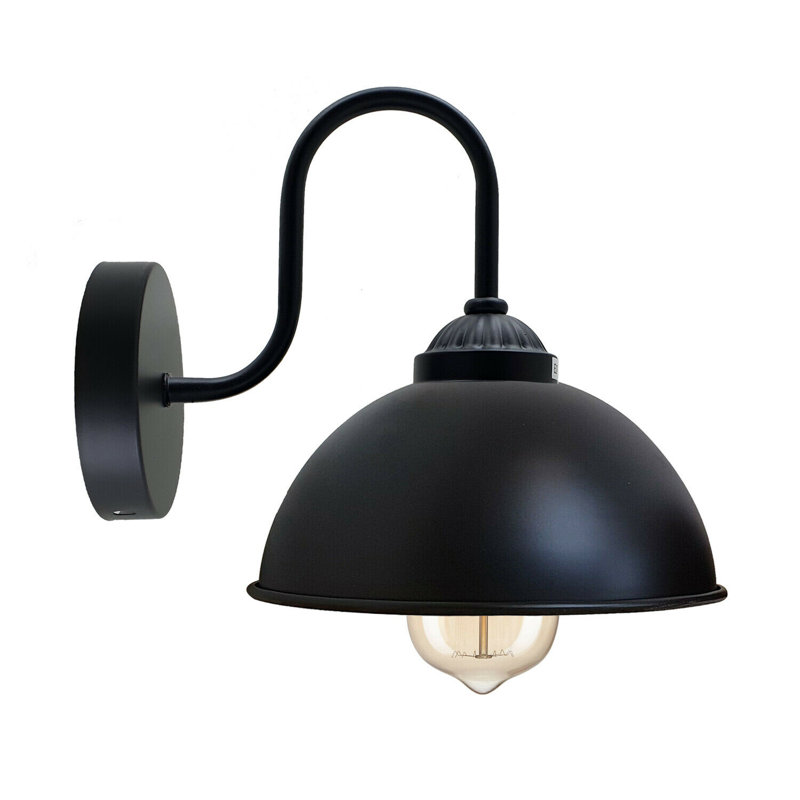Brocton Armed Sconce, Black