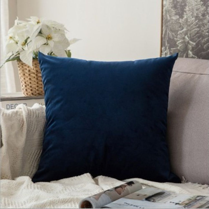  Set of 2 Throw Pillow Covers Only – 20"x20" Decorative Throw Pillow Covers, 20" x 20", Teal Blue